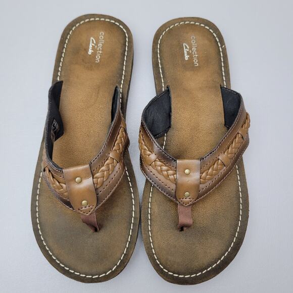 Collection by Clarks Fenner Nerice Brown Flip Flops Women's Thong Sandals Sz 10 - Picture 5 of 9